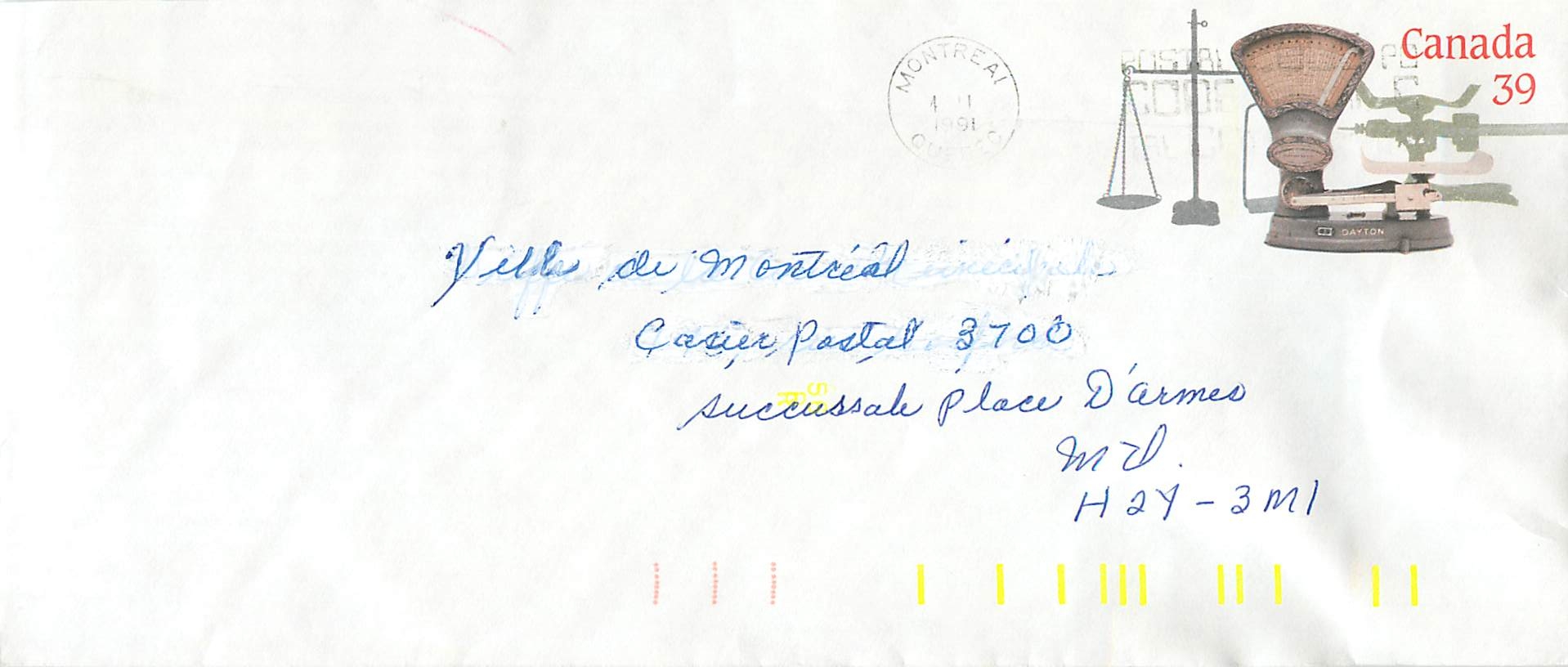 Entier Postal Postal Stationary Canada Balance Dayton  Montreal