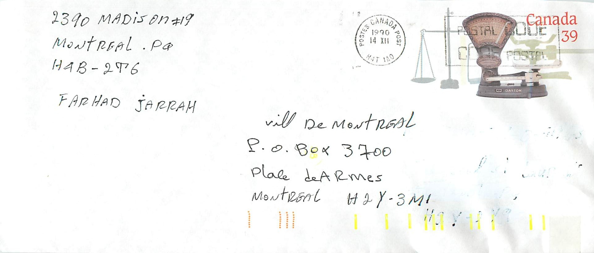 Entier Postal Postal Stationary Canada Balance Dayton  