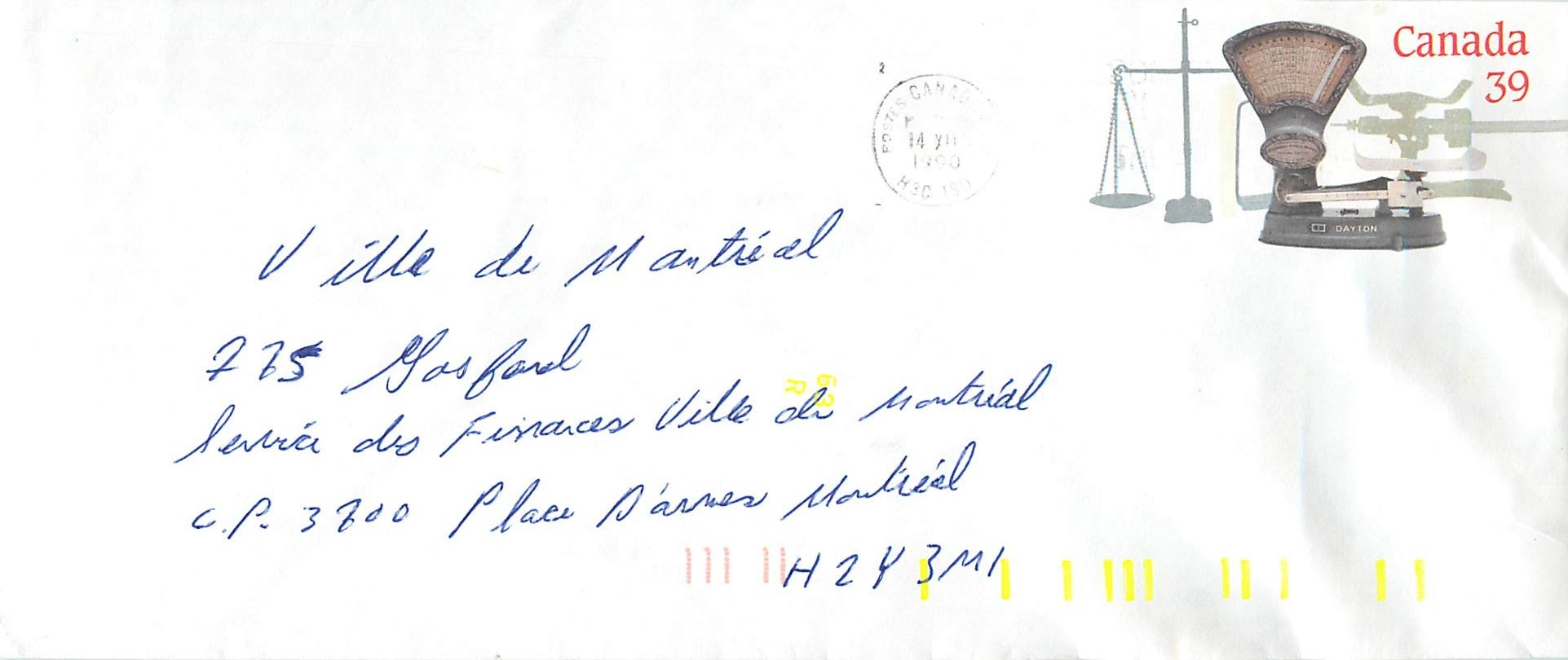 Entier Postal Postal Stationary Canada Balance Dayton  