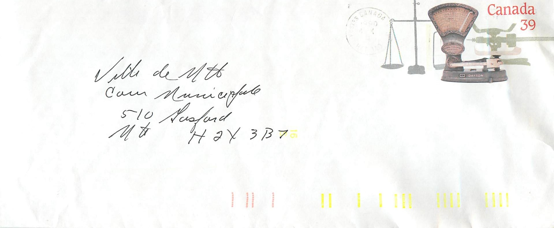 Entier Postal Postal Stationary Canada Balance Dayton  