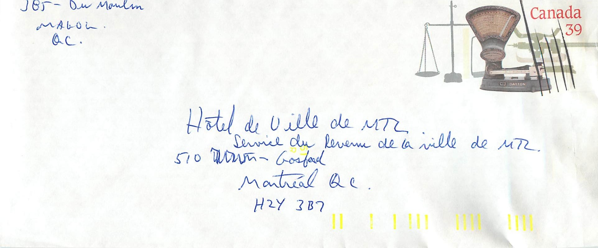 Entier Postal Postal Stationary Canada Balance Dayton  