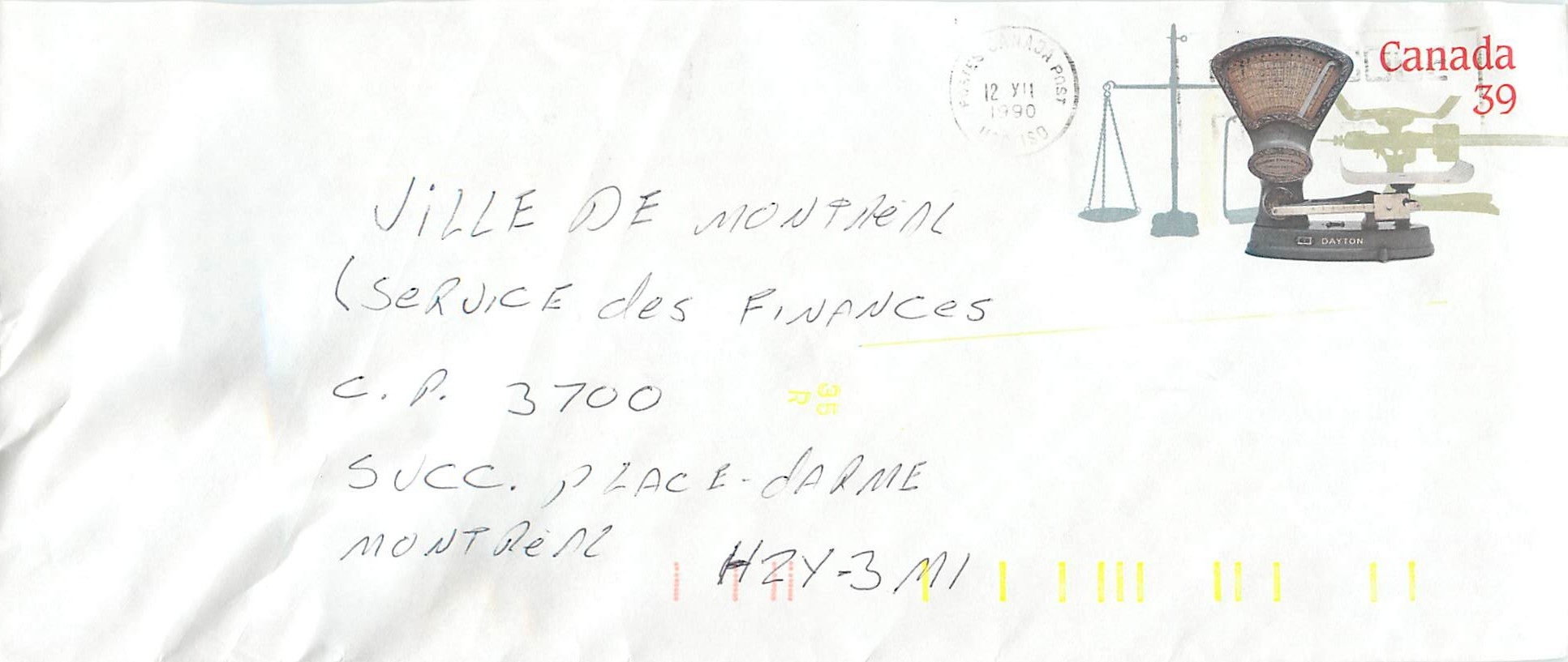 Entier Postal Postal Stationary Canada Balance Dayton  