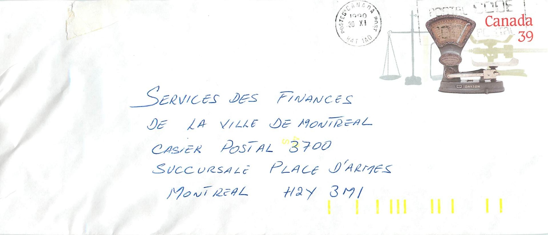 Entier Postal Postal Stationary Canada Balance Dayton  
