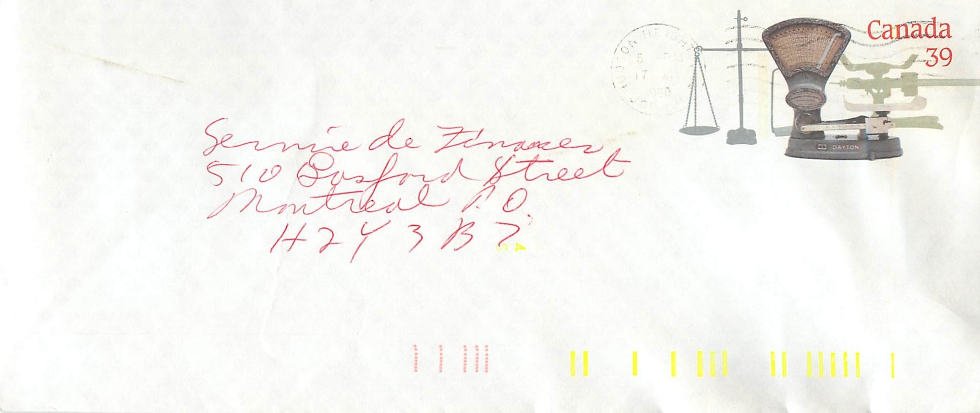 Entier Postal Postal Stationary Canada Balance Dayton  
