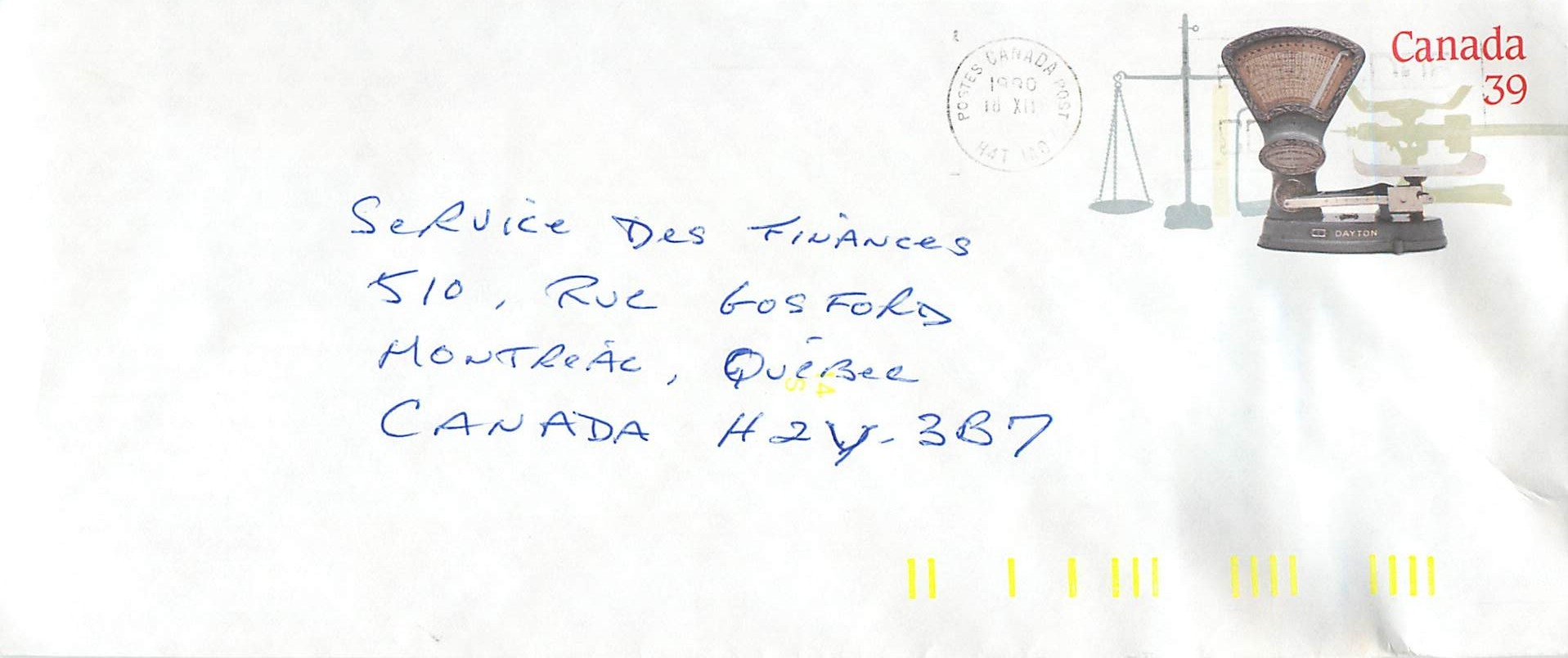 Entier Postal Postal Stationary Canada Balance Dayton  