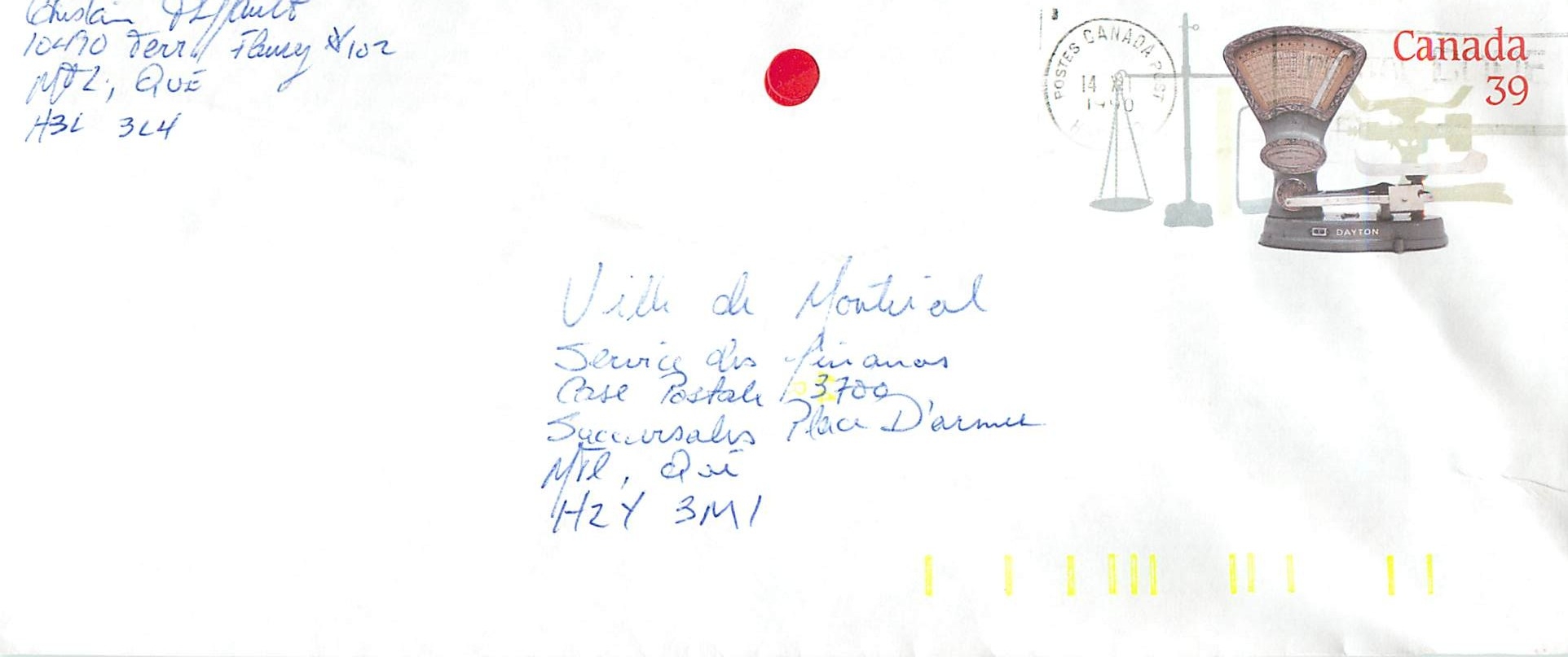 Entier Postal Postal Stationary Canada Balance Dayton 