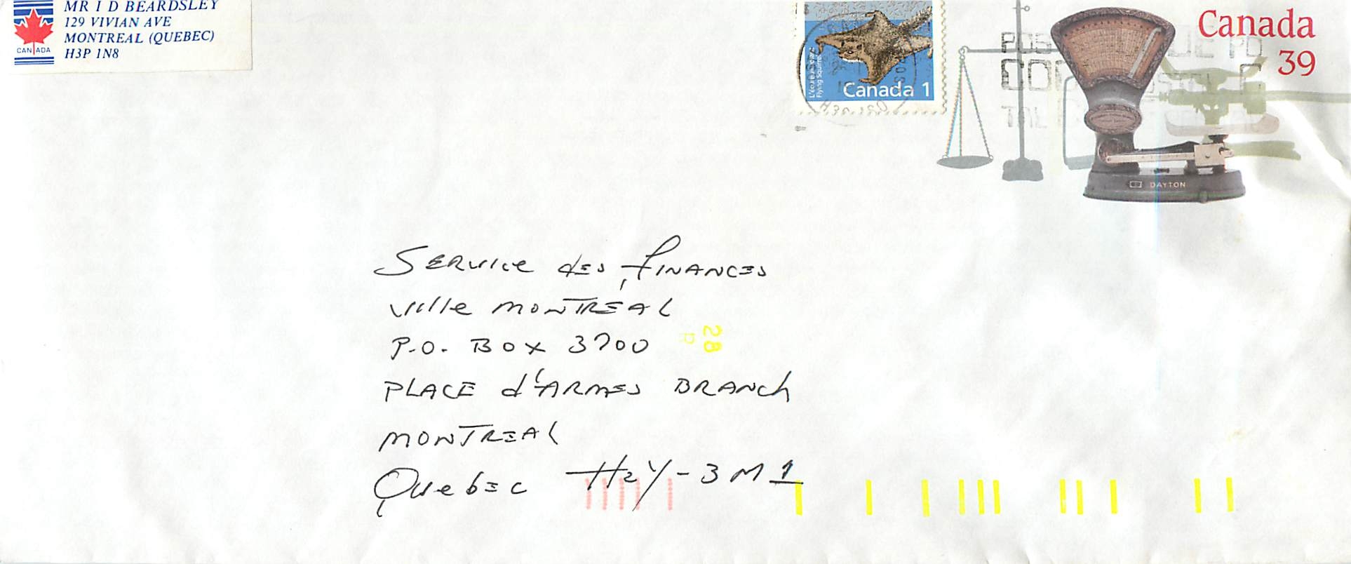 Entier Postal Postal Stationary Canada Balance Dayton 