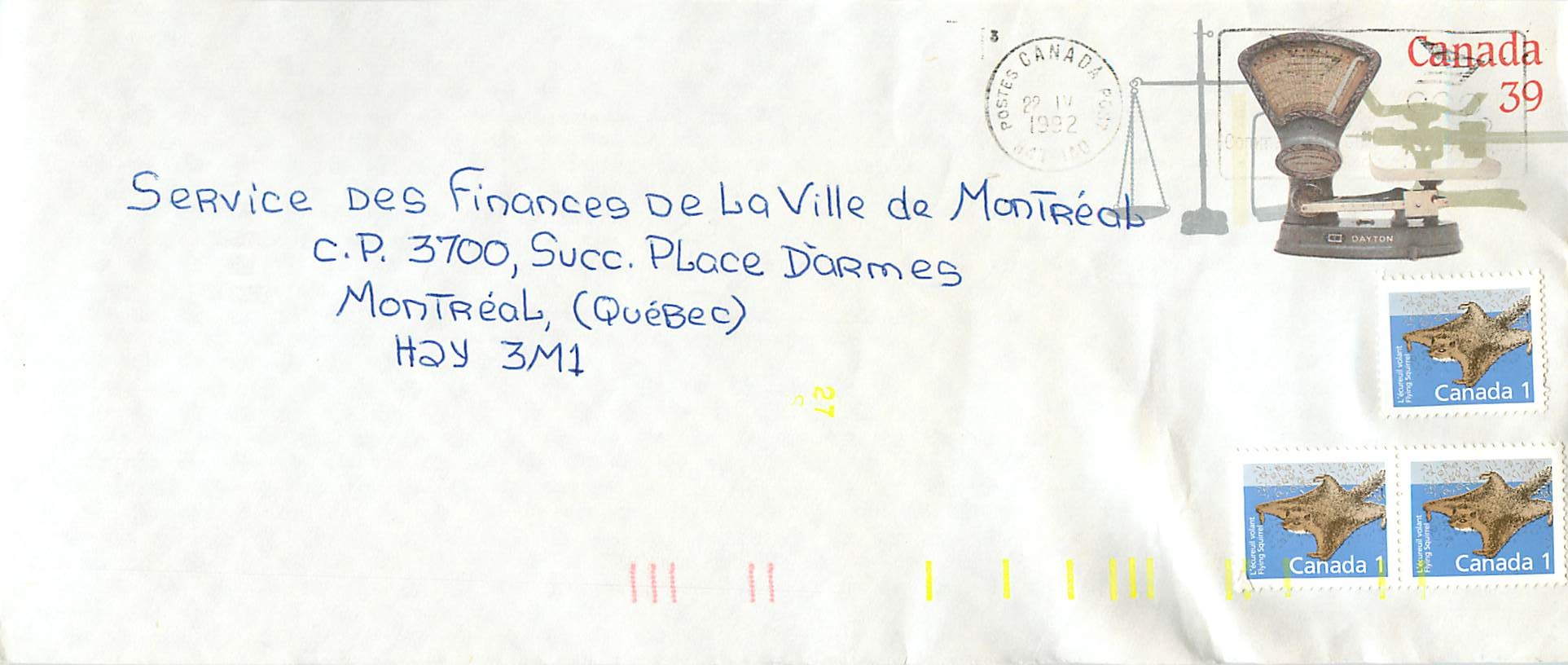 Entier Postal Postal Stationary Canada Balance Dayton