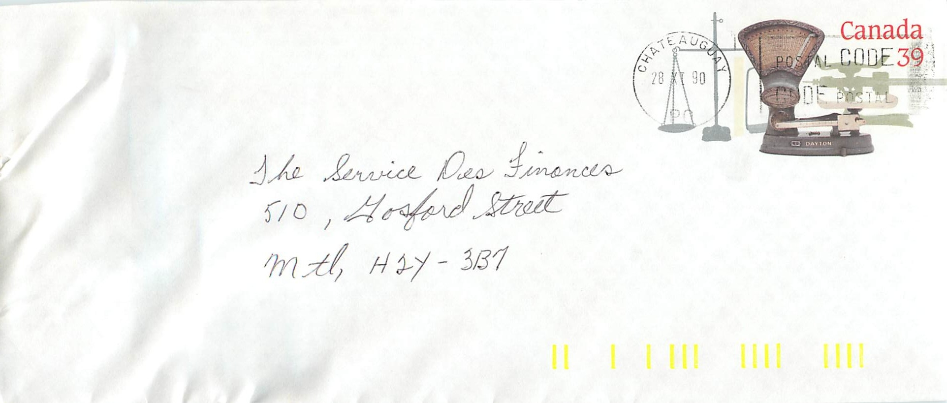 Entier Postal Postal Stationary Canada Balance Dayton Chateauguay