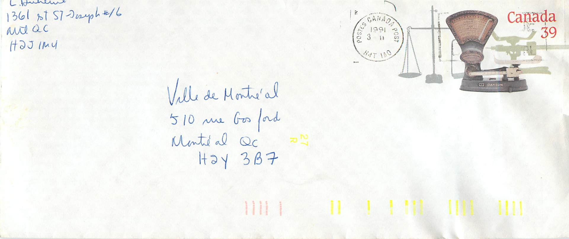 Entier Postal Postal Stationary Canada Balance Dayton