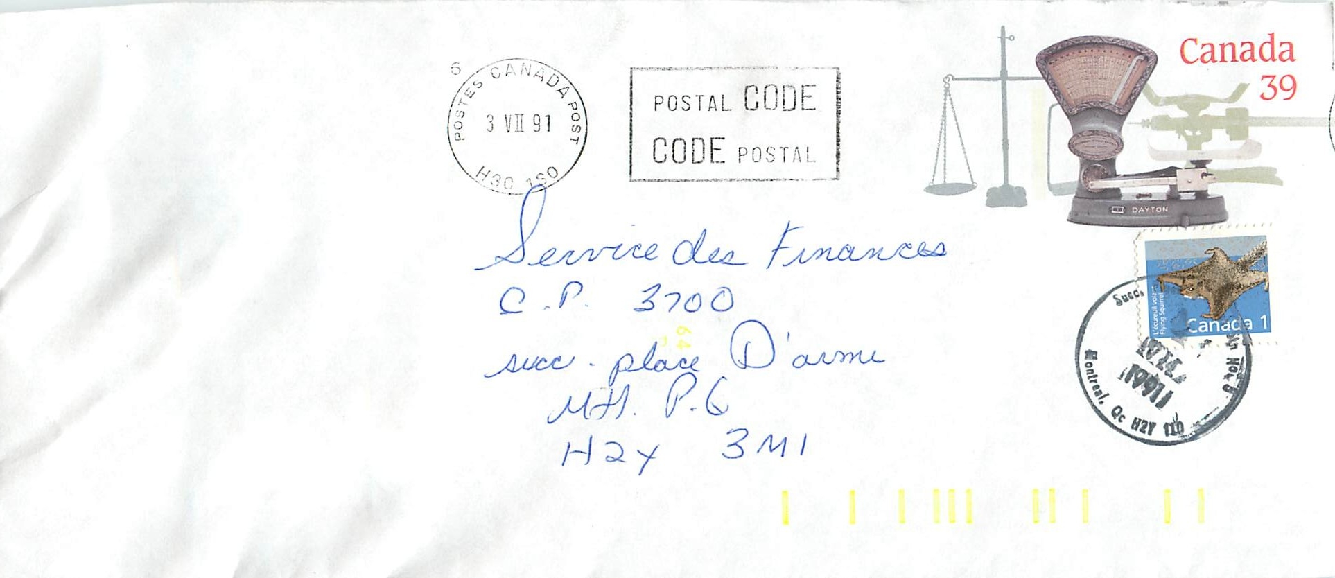 Entier Postal Postal Stationary Canada Pese Personnes