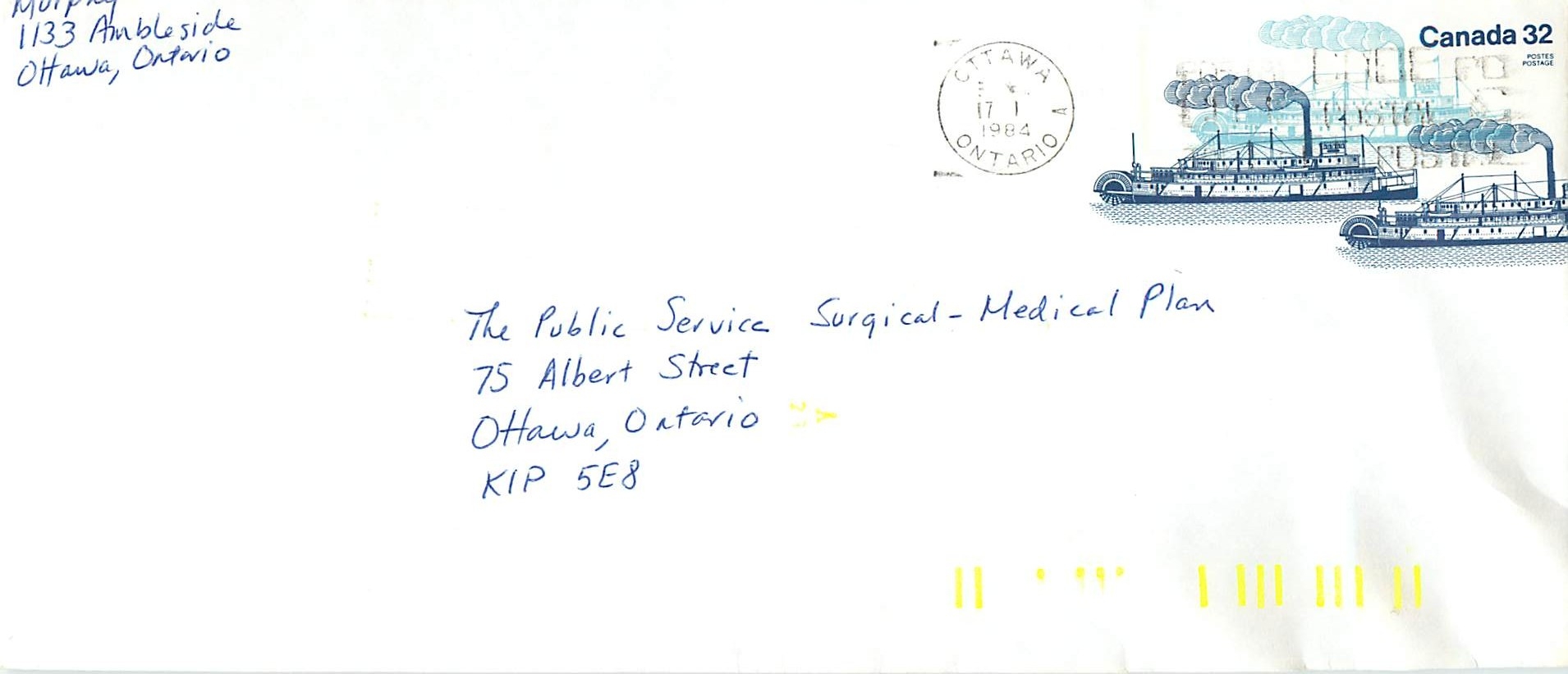 Entier Postal Postal Stationary Canada Bateaux Bateau ottawa