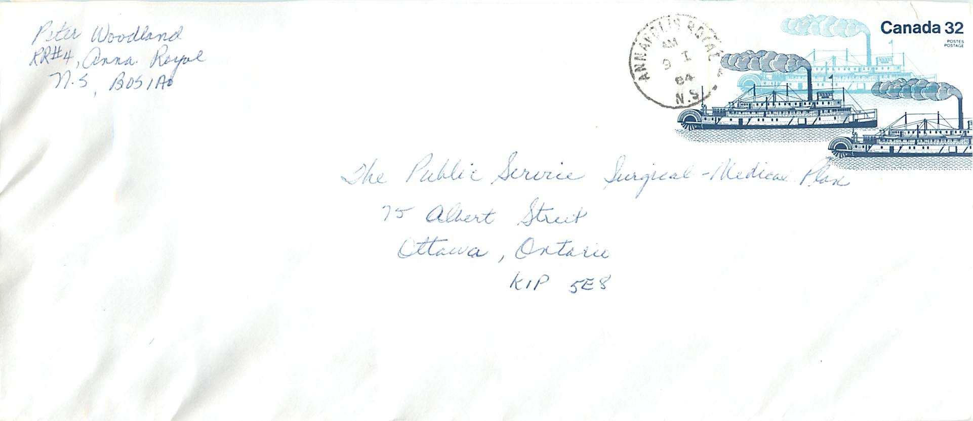 Entier Postal Postal Stationary Canada Bateaux Bateau Annapolis Royal