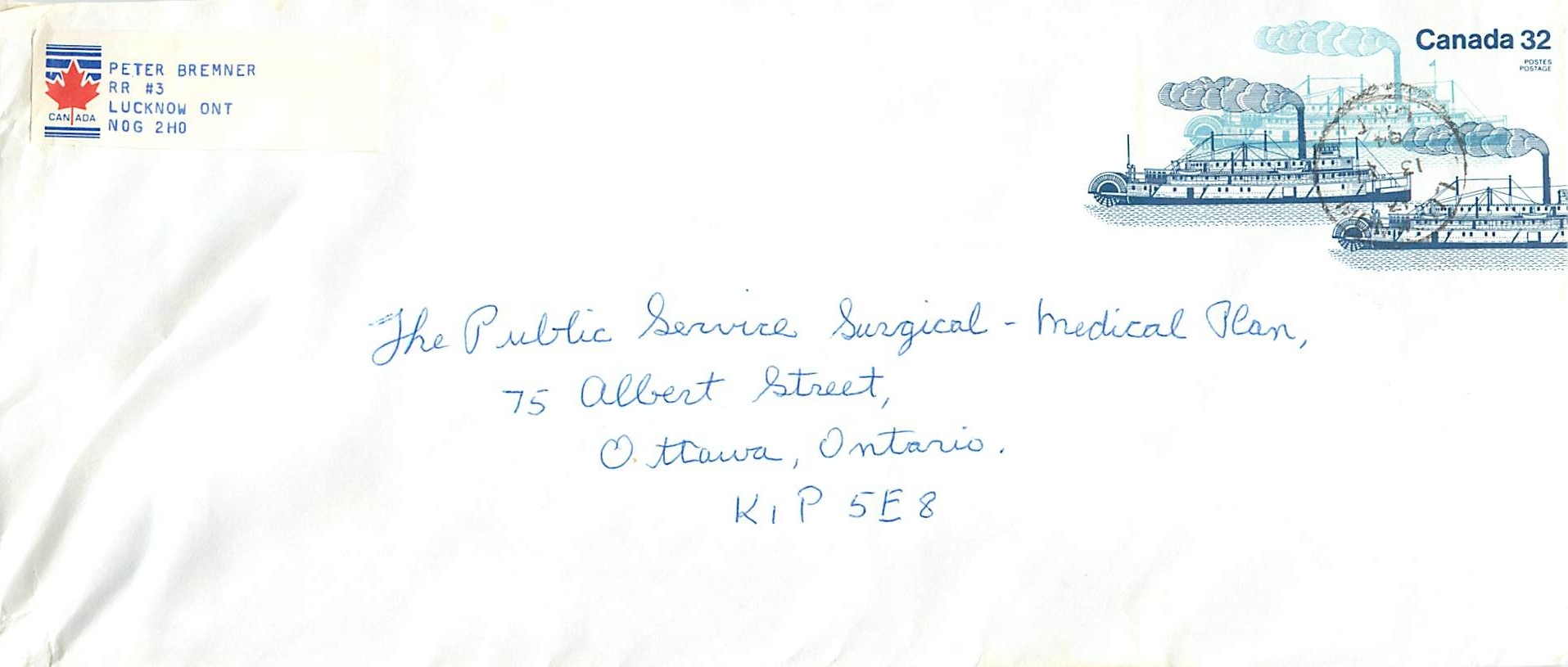 Entier Postal Postal Stationary Canada Bateaux Bateau 