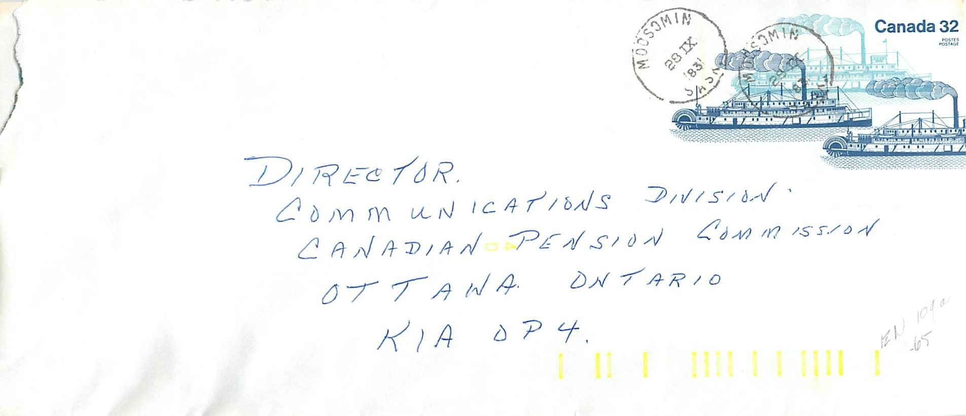 Entier Postal Postal Stationary Canada Bateaux Bateau Moosomin