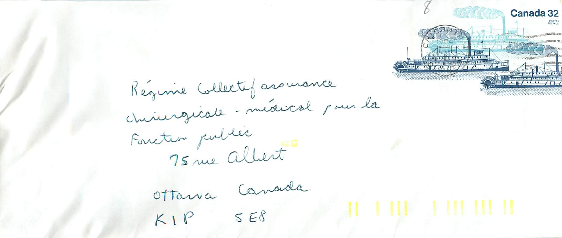 Entier Postal Postal Stationary Canada Bateaux Bateau Chicout