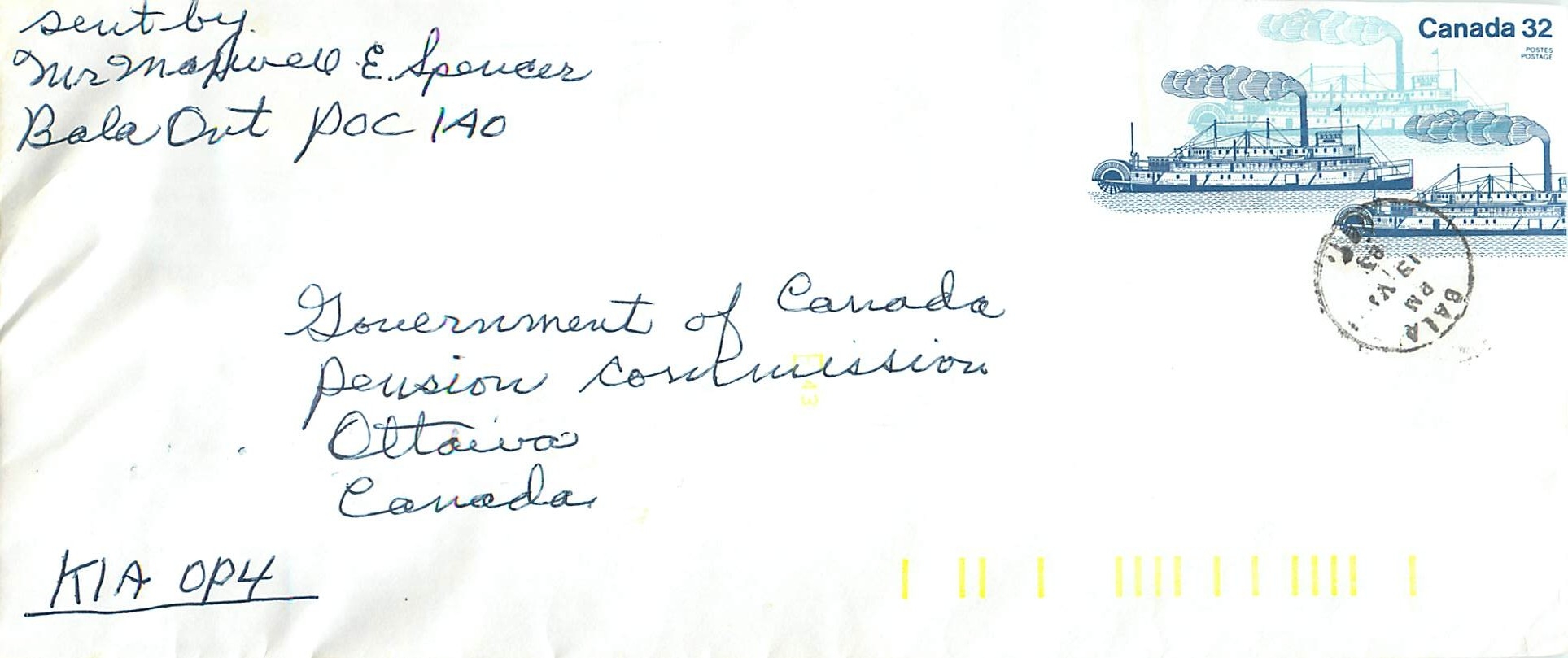 Entier Postal Postal Stationary Canada Bateaux Bateau Bala
