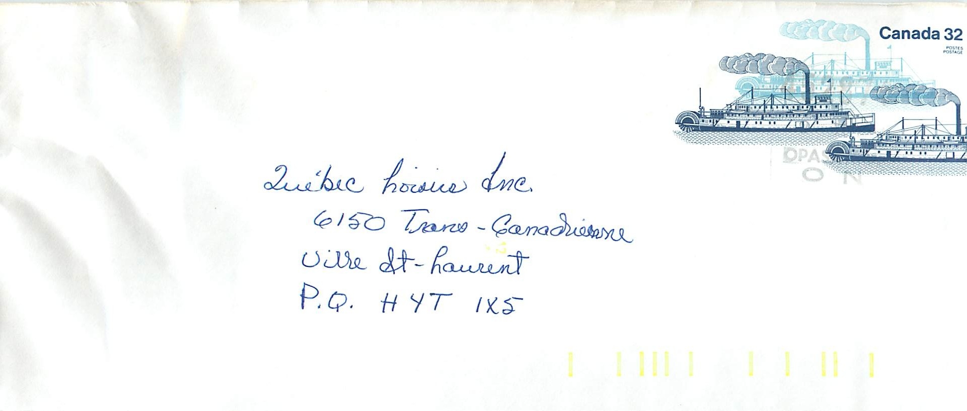 Entier Postal Postal Stationary Canada Bateaux Bateau 