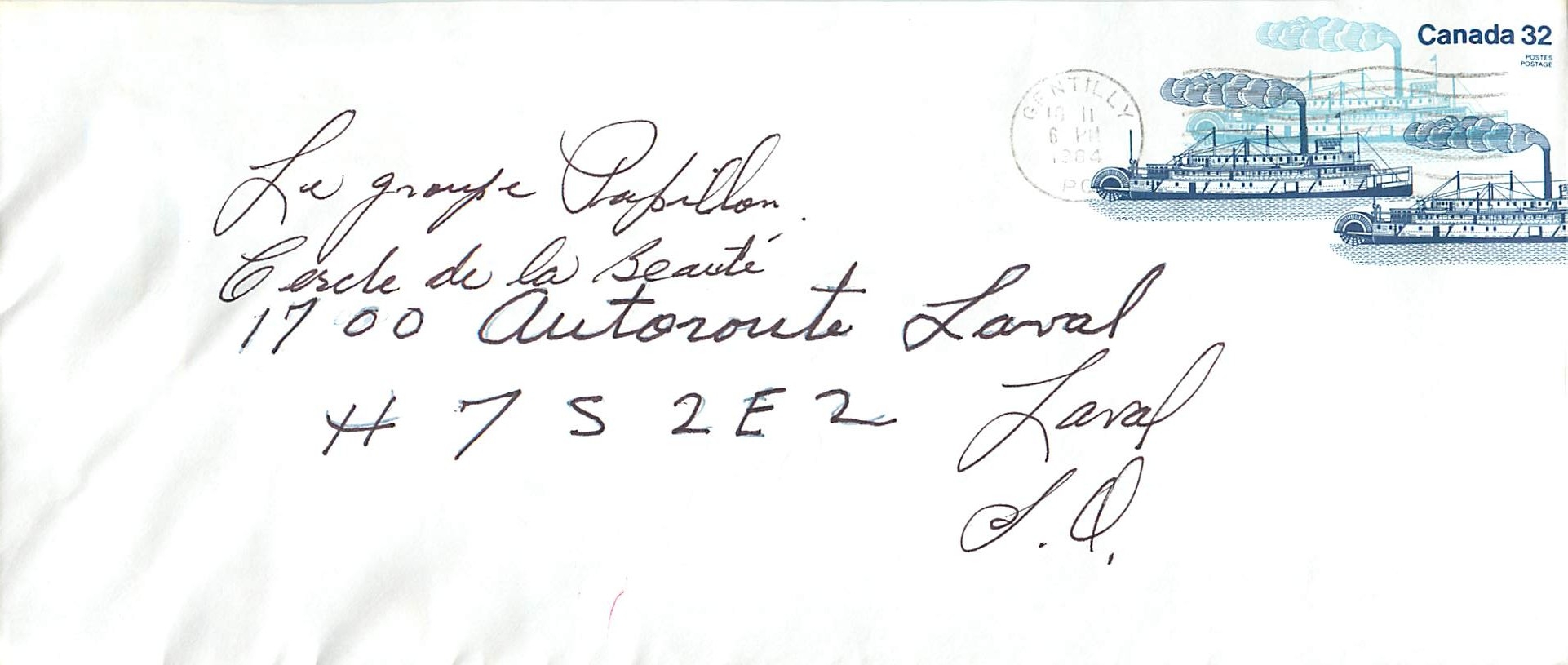 Entier Postal Postal Stationary Canada Bateaux Bateau Gentilly