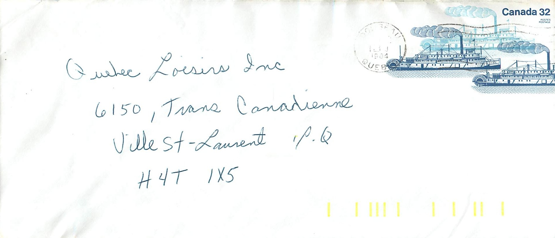 Entier Postal Postal Stationary Canada Bateaux Bateau 