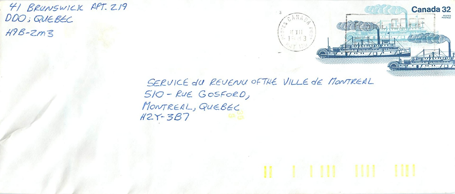 Entier Postal Postal Stationary Canada Bateaux Bateau 