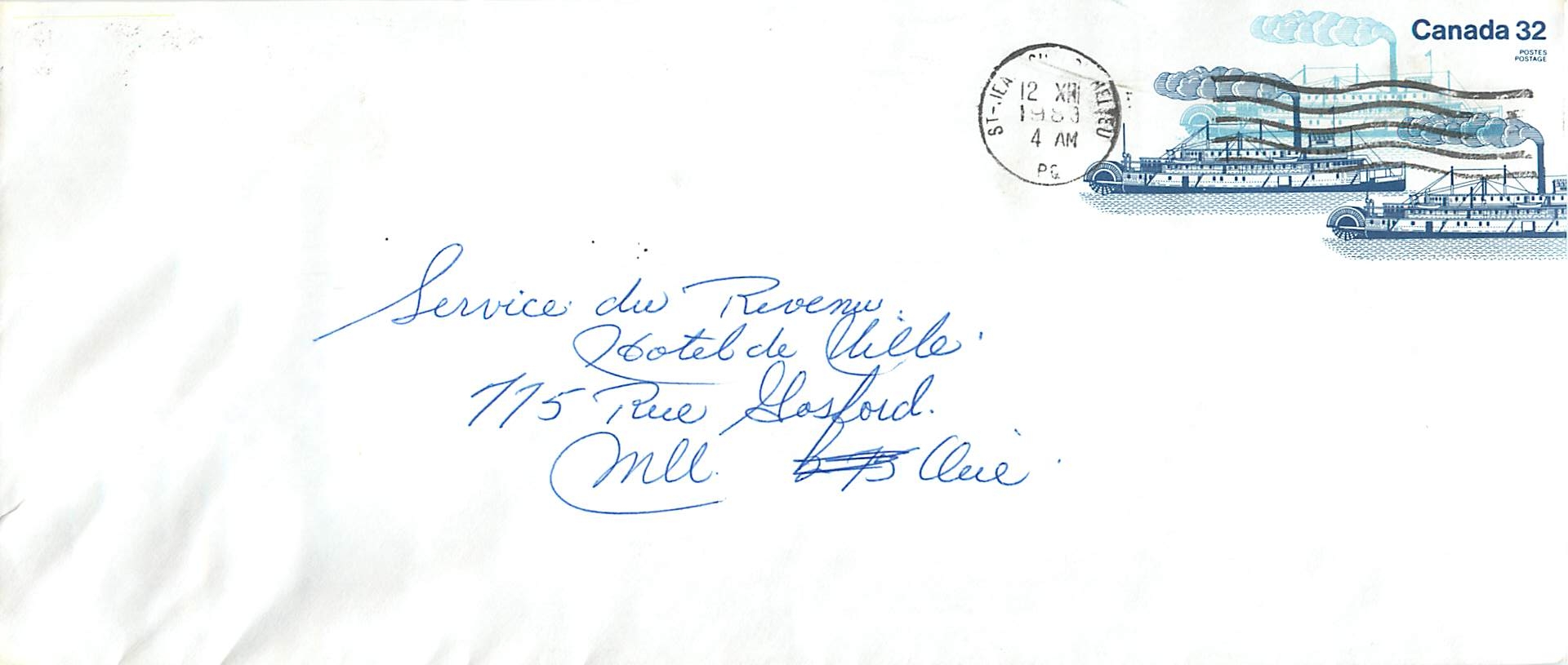 Entier Postal Postal Stationary Canada Bateaux Bateau St Jean sur Richelieu