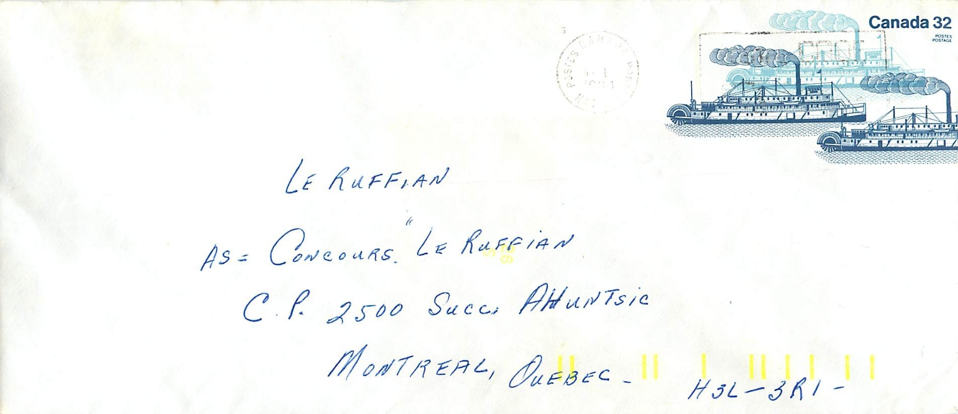 Entier Postal Postal Stationary Canada Bateaux Bateau