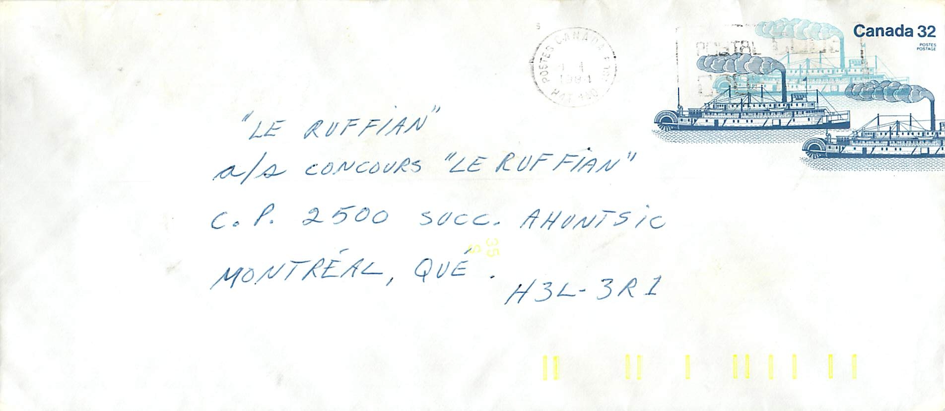 Entier Postal Postal Stationary Canada Bateaux Bateau
