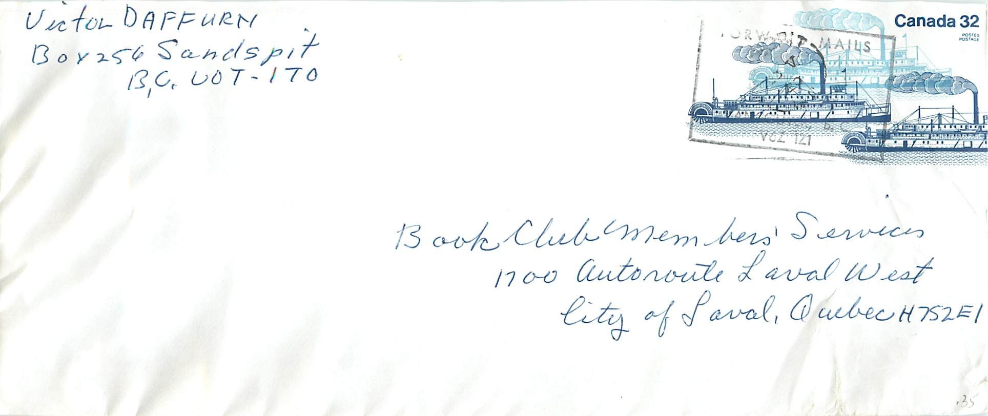 Entier Postal Postal Stationary Canada Bateaux Bateau 
