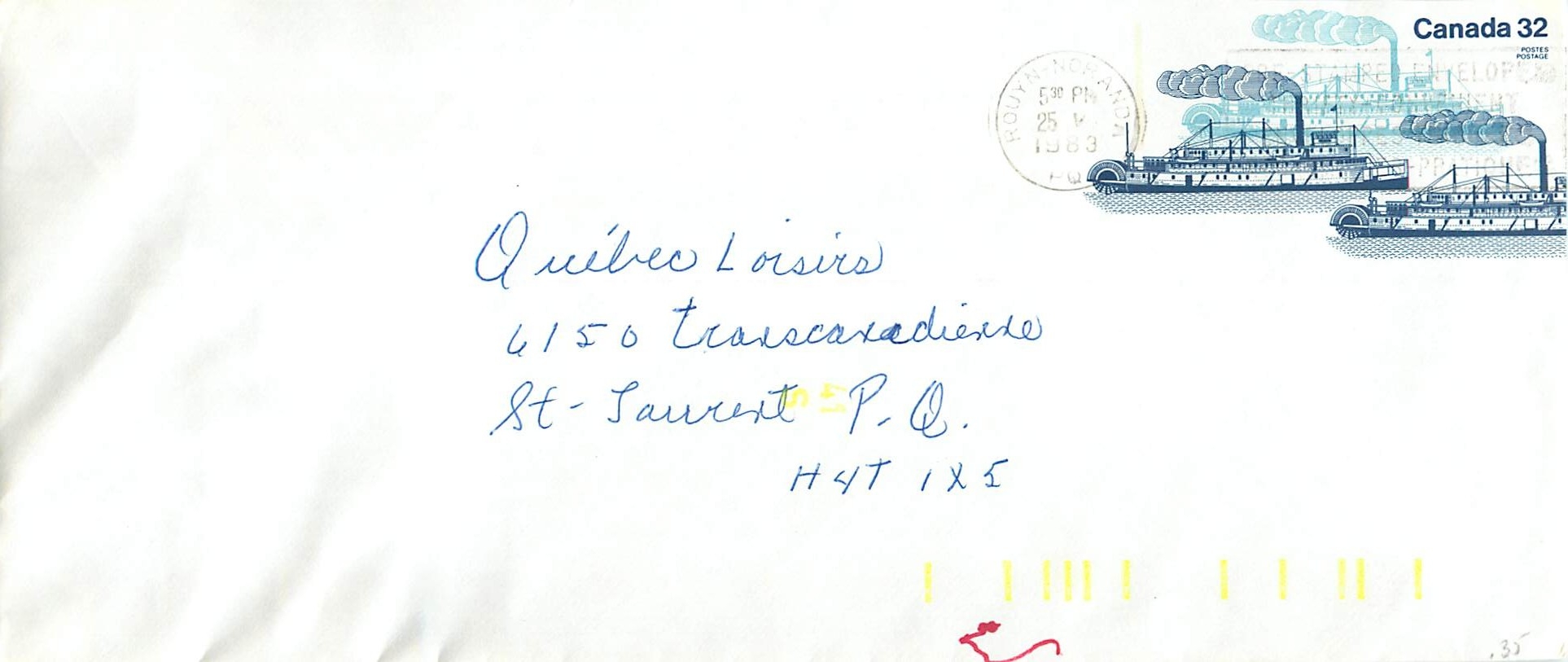 Entier Postal Postal Stationary Canada Bateaux Bateau Rouyn Noranda