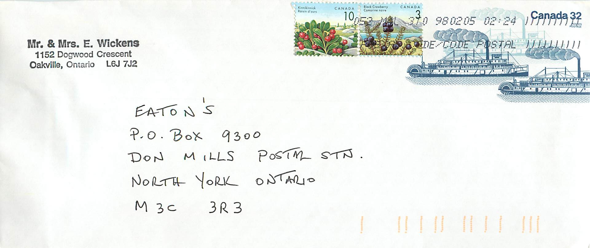 Entier Postal Postal Stationary Canada Bateaux Bateau 