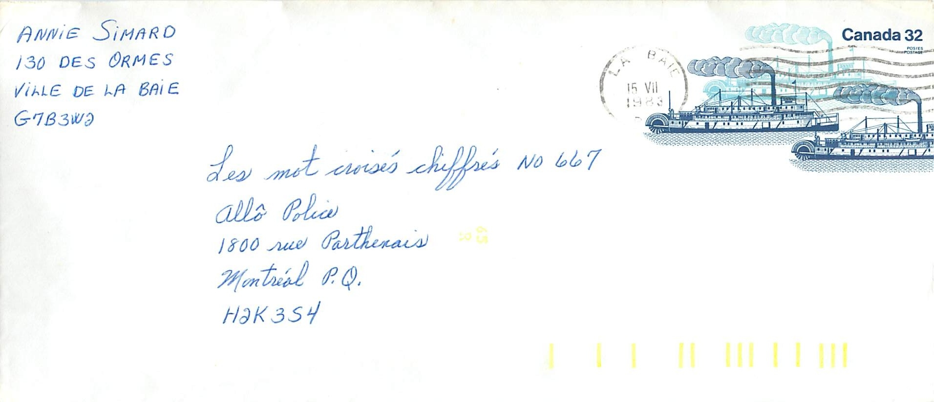 Entier Postal Postal Stationary Canada Bateaux Bateau La Baie