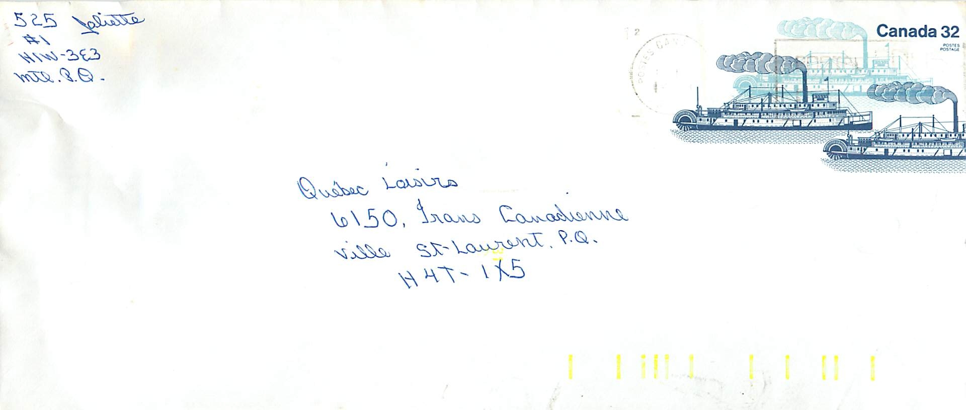 Entier Postal Postal Stationary Canada Bateaux Bateau 