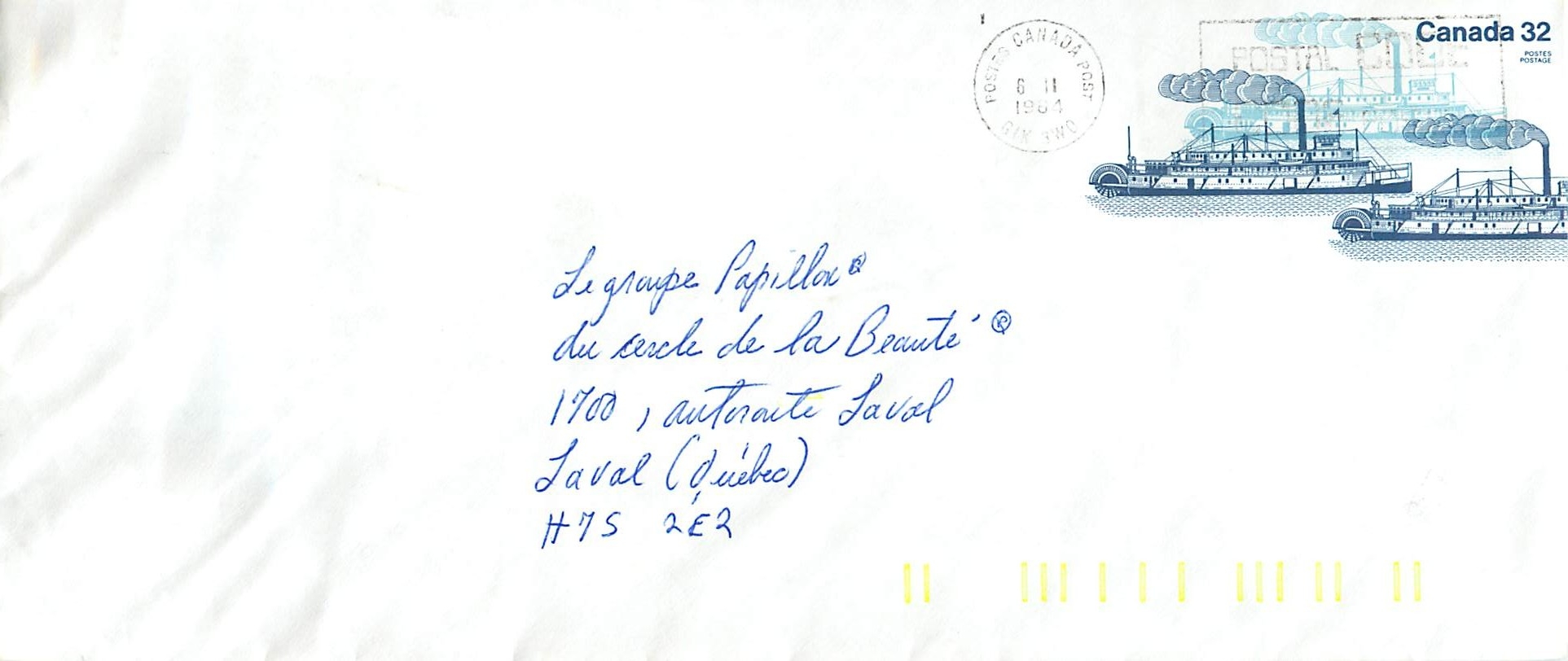 Entier Postal Postal Stationary Canada Bateaux Bateau 