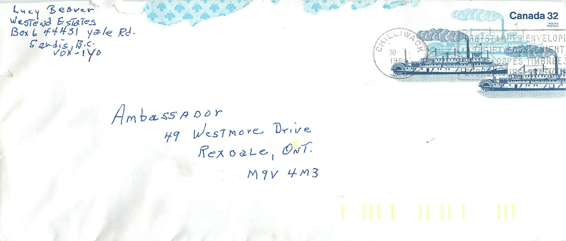 Entier Postal Postal Stationary Canada Bateaux Bateau 