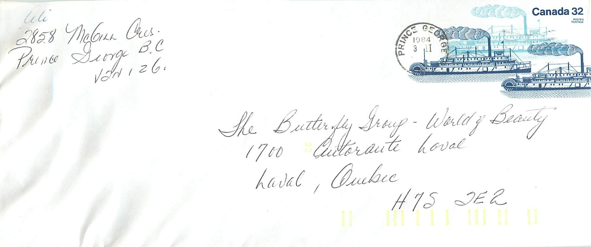 Entier Postal Postal Stationary Canada Bateaux Bateau 