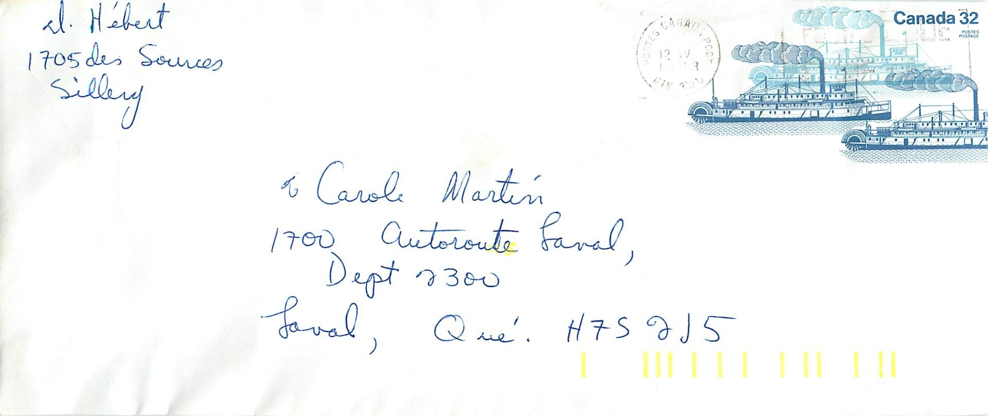 Entier Postal Postal Stationary Canada Bateaux Bateau 