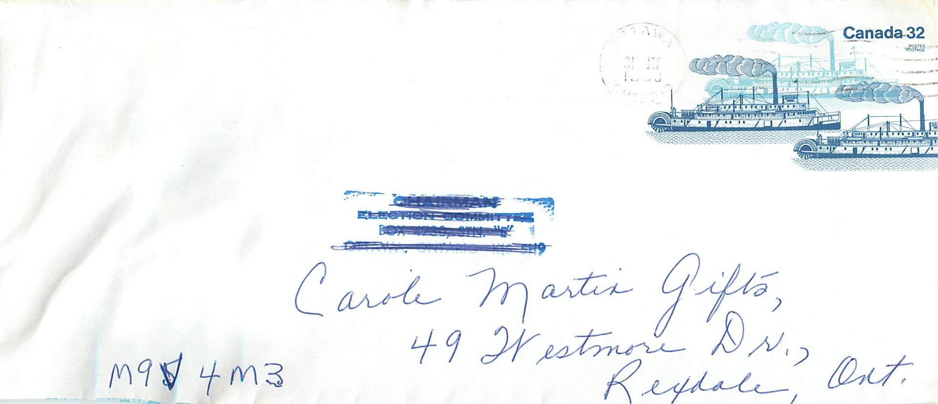 Entier Postal Postal Stationary Canada Bateaux Bateau 