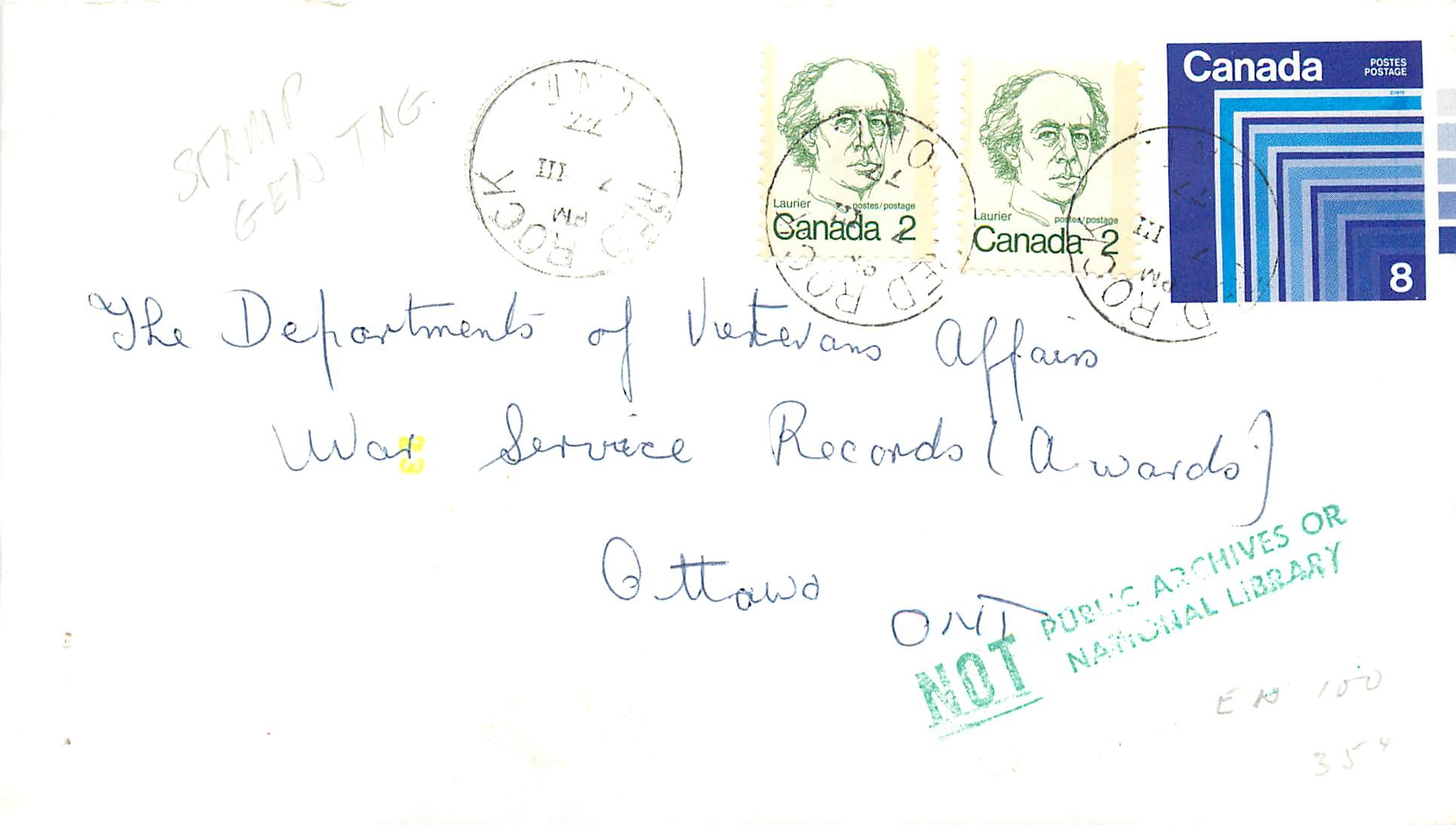 Entier Postal Postal Stationary Canada Laurier