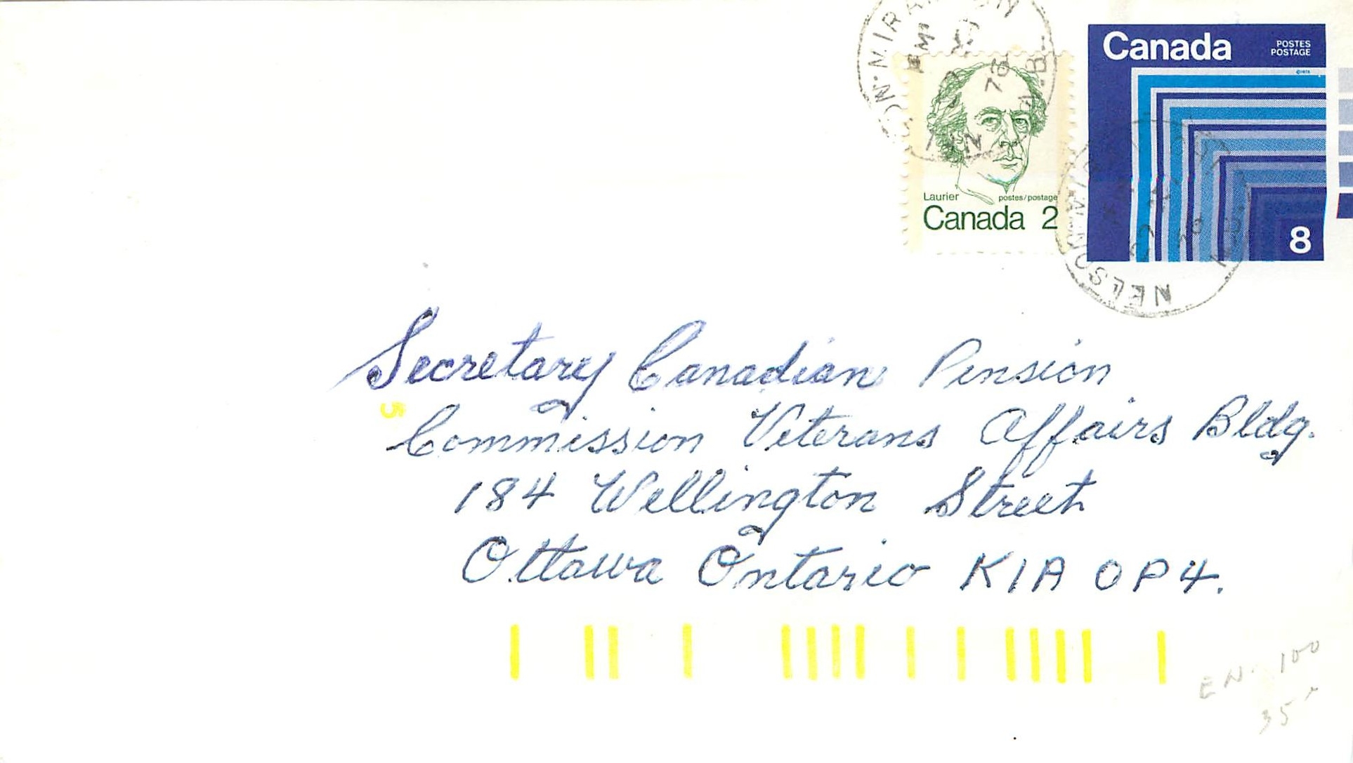 Entier Postal Postal Stationary Canada Laurier