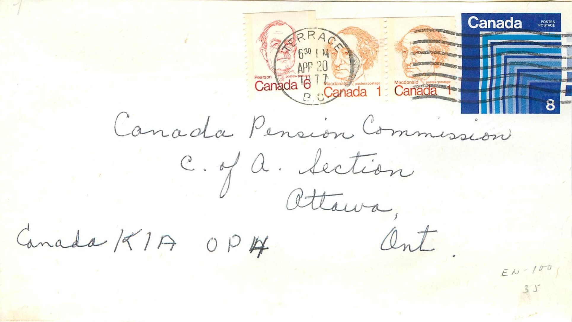 Entier Postal Postal Stationary Canada Terrace