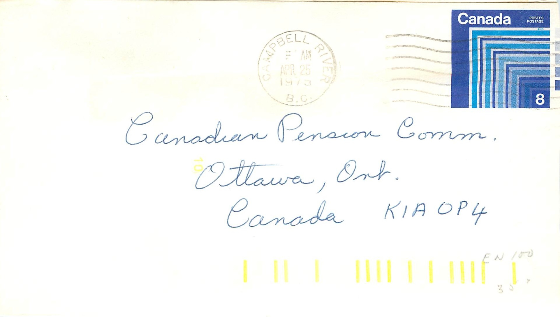 Entier Postal Postal Stationary Canada Campbell River