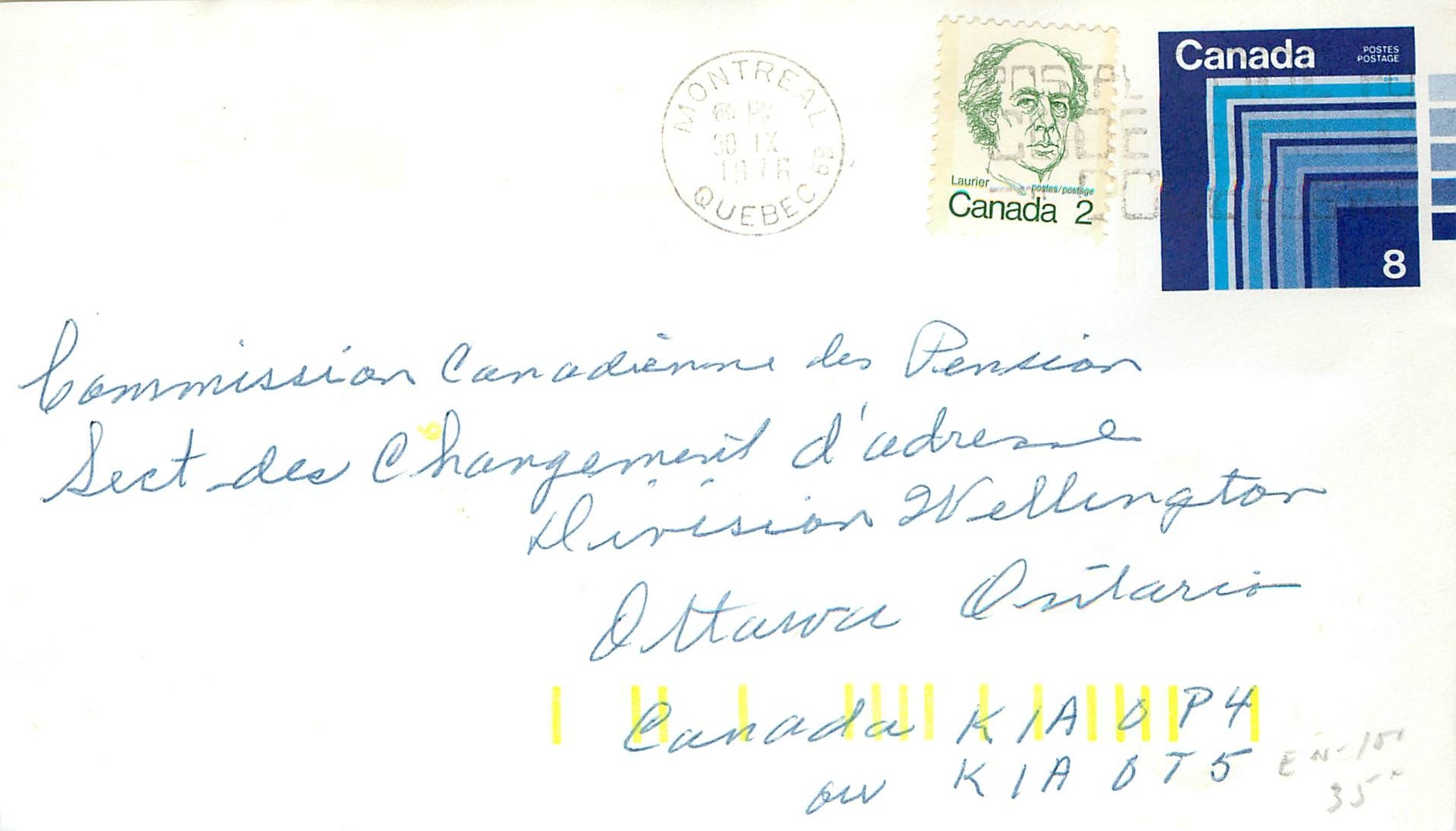 Entier Postal Postal Stationary Canada Montreal