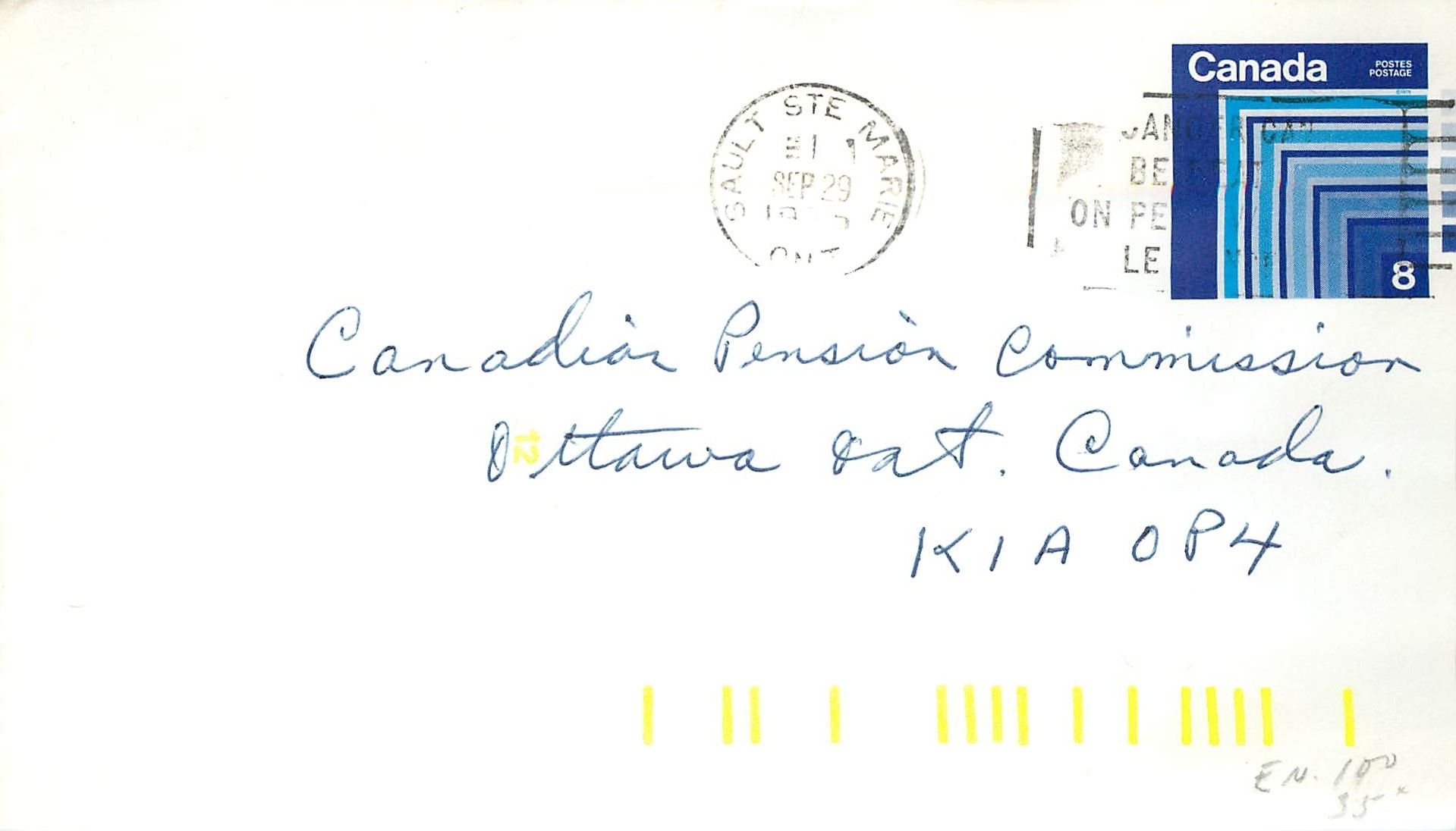 Entier Postal Postal Stationary Canada Sault Ste Marie