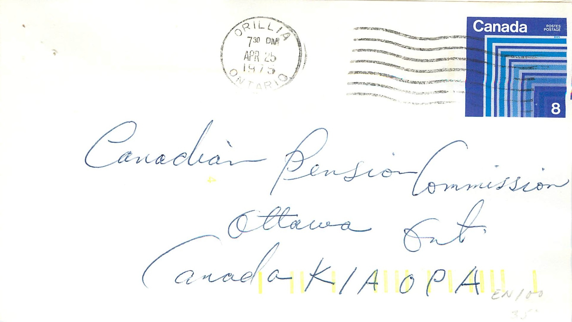 Entier Postal Postal Stationary Canada Orillia