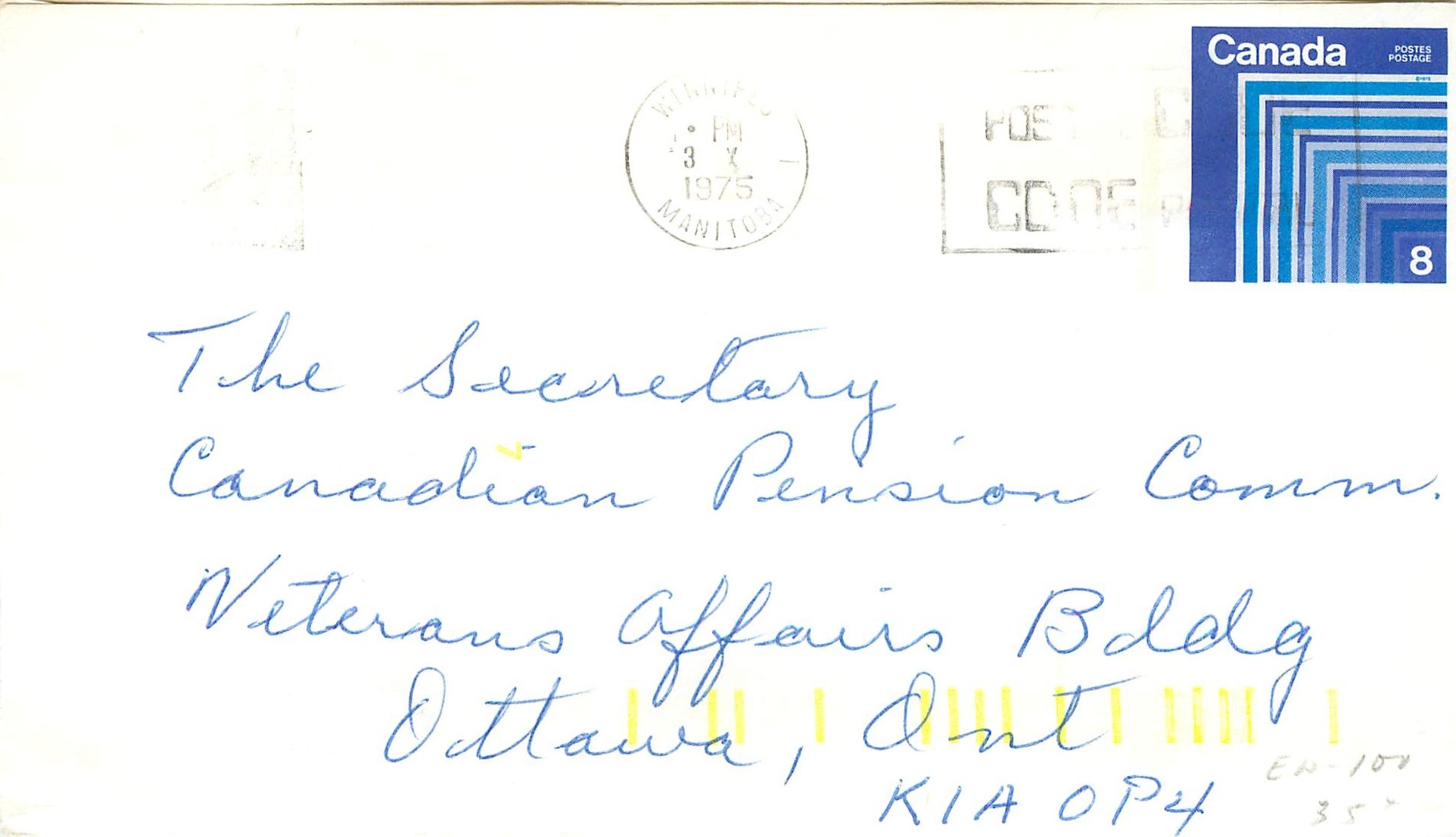 Entier Postal Postal Stationary Canada Winnipeg