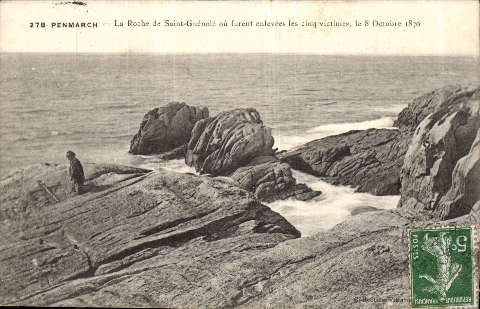 Penmarch CPA the rock of Saint Guenole or were enlevees the five victims on October 8th 1870