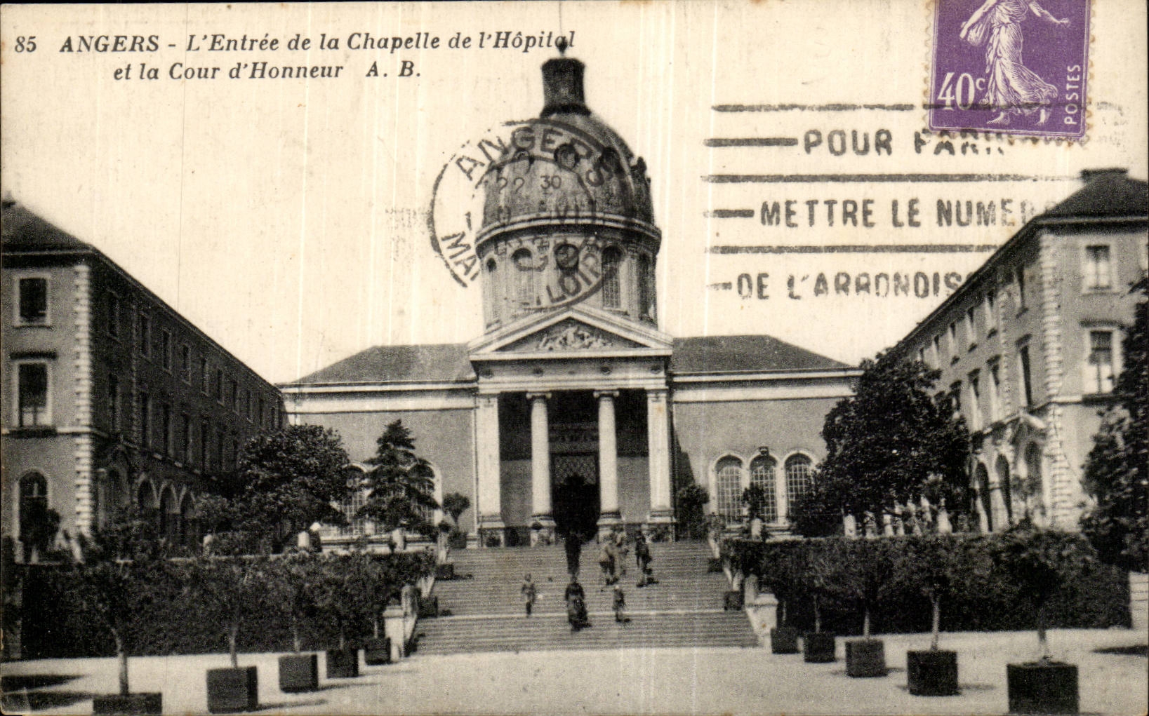 Angers CPA Entering of the vault of the hospital and the main courtyard