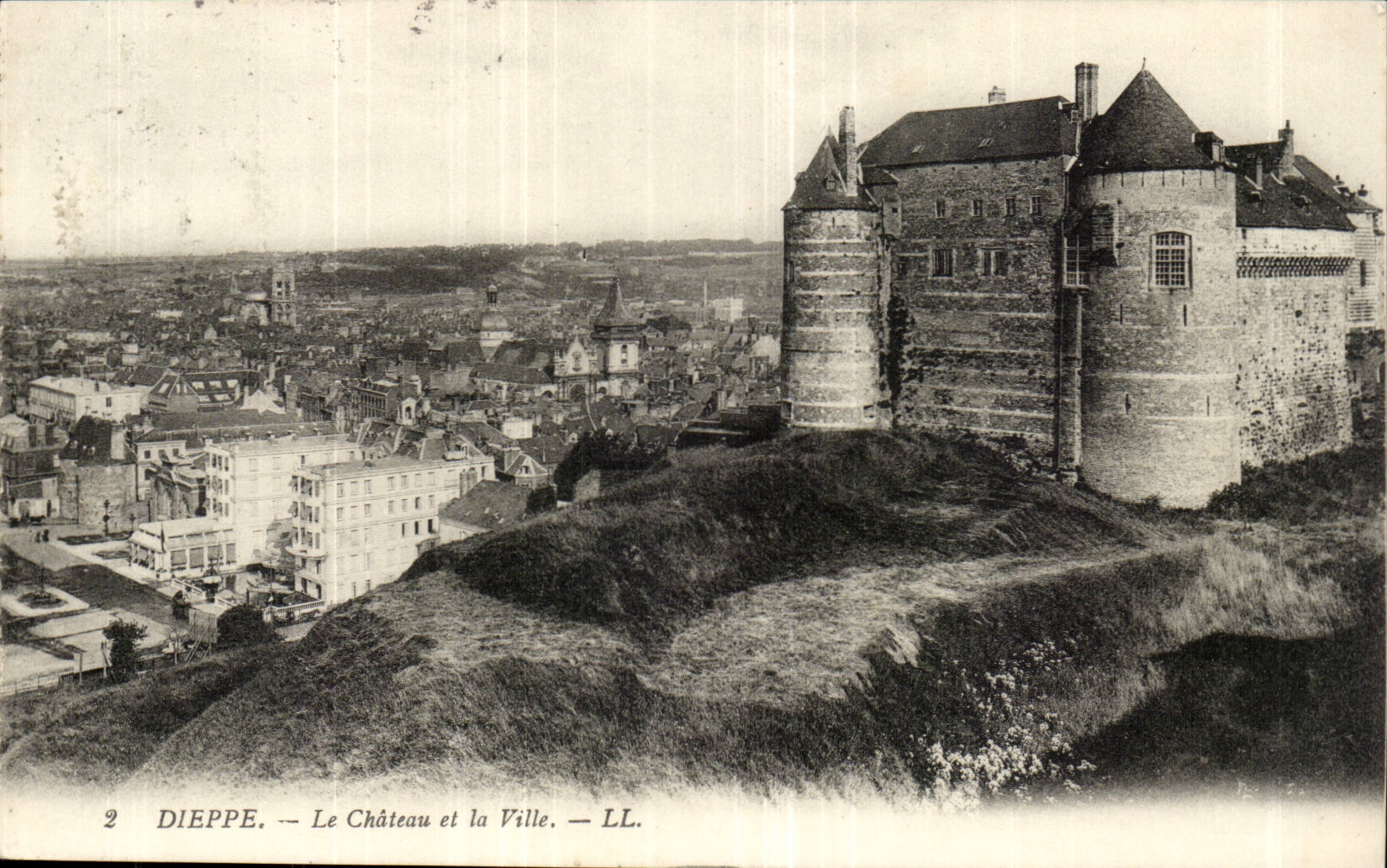 Dieppe CPA das Schloss und die Stadt