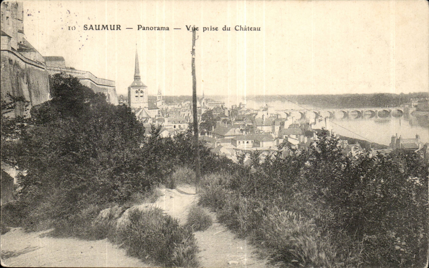 Saumur CPA Panorama Seen from of the castle